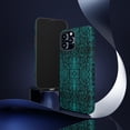 thumbnail image 2 of Greenish-Blue Snakeskin Print iPhone 15 Case-iPhone Case-Animal Print Case, 2 of 2