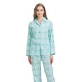 thumbnail image 2 of GLOBAL 100% Cotton Pajamas for Women Notch Collar Pjs Cozy Button Down Homewear with Pockets, Spring & Summer, 2-Piece, Sizes S to 3X, 2 of 5