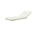 thumbnail image 4 of Christopher Knight Home 76.8" Outdoor Chaise Lounge with Foldable Cushion, Adjustable Backrest, Wood Frame, Cream, 4 of 13