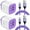 White+Purple, variant on Hootek 2 Pack USB C Charger Brick Dual Port Wall Plug Type C Charger Block with 2Pack 6FT Charging Cord Type C Cable USB C Cables USB C Wall Charger Box, Fast Charging Block for Samsung, Black+Purple