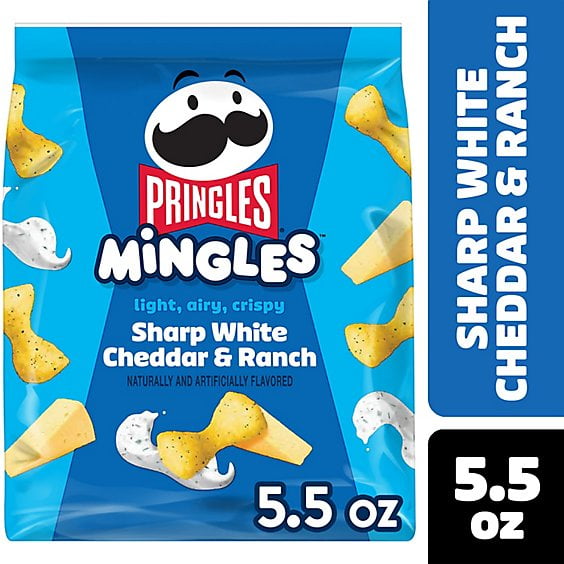 Pringles Mingles Puffed Snacks Sharp White Cheddar and Ranch Cheese Puffs - 5.5 Oz