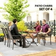 thumbnail image 4 of Outsunny Patio Chairs Set of 4 with Armrest and High Backrest, Brown, 4 of 10