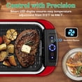 thumbnail image 2 of Techwood Stainless Steel Electric Contact Grills - Temperature Control, Smoke Extractor, Drip Tray, LED Panel, 2 of 5