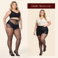 thumbnail image 5 of Manzi 4 Pack Plus Size Pantyhose for Women Sheer Stocking Black XL, 5 of 7