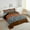 Orange, variant on 3 Piece Cheetah Print Bedding Sets Adults Watercolor Yellow Diamond Glitter Pattern Comforter Set, Leopard Print Bed Set Animal Print Duvet Set Queen (No Glitter No Sequin)
