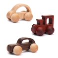 thumbnail image 1 of Coche de madera de juguete Montessori para bebés de 0 a 12 meses con 3 coches, 1 of 9
