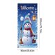 thumbnail image 3 of Herunwer Merry Christmas Snowman Front Door Cover Decorations, Xmas Tree Gifts Snow Decorative Banner Background, Winter Holiday Home Decor, 3 of 6