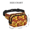 thumbnail image 4 of Rateoe Autumn Mosaic Maple Leaves Print Fanny Pack Belt Bag for Women and Men, Square Double-Layer Waterproof Waist Pack with Adjustable Strap for Hiking, Jogging, Cycling, 4 of 9
