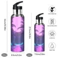 thumbnail image 2 of Yayeee 20oz Insulated Water Bottle Double Wall Stainless Steel with Flip Straw Lid, Pink Neon Road, 2 of 7