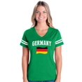 thumbnail image 1 of Womens Germany Flag Football V-Neck T-Shirt, 1 of 5