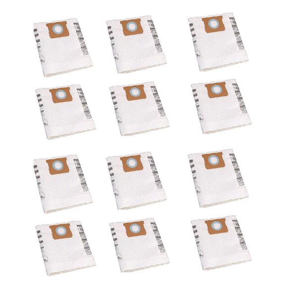 12 Pcs Universal Dry Vac Dust Bag 5 to 8 Gallon Vacuum Cleaners for Shop Vac 5-8 Gallon Dust Bags
