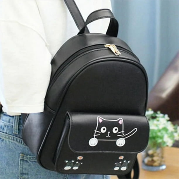 Mini backpack leather black deals