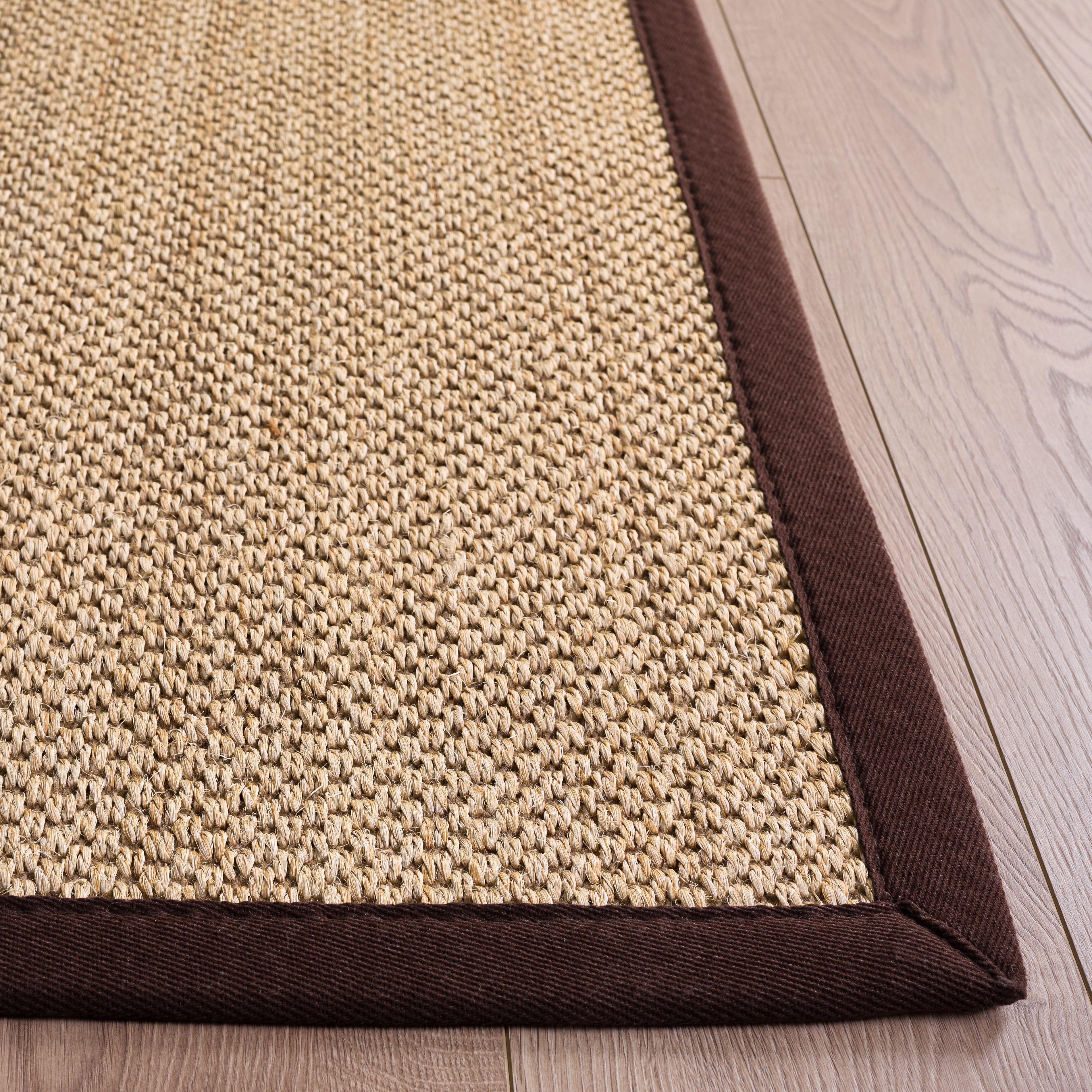 Safavieh Natural Fiber Jovana Solid Area Rug, Maize/Brown, 6' x 9'