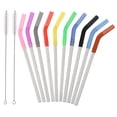 thumbnail image 4 of Ensemble de 12 Pailles en Acier Inoxydable Buse d'Aspiration en Silicone Réutilisable (10 Pailles de Couleur Mixte + 2 Brosses de 20cm), 4 of 8