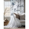 thumbnail image 4 of Sheer Curtains 72 Inches Long, Texas Star Country Semi Sheer Curtains Light Filtering Window Treatment, Blue Farmhouse Branches Privacy Voile Drapes for Living Room Bedroom 52x72 Inch, 4 of 7