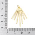 thumbnail image 3 of 10 pc Brass Pendants with Jump Ring Fan Shape Cadmium Free & Lead Free Rack Plating Long-Lasting Plated 32x22.5x1.5mm Hole: 3.5mm, 3 of 3