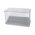 thumbnail image 1 of Caja de exhibición de figuras, almacenamiento transparente para el hogar, estuche de exposición acrílico, escaparate de protección para figuras de s, organización de tres pasos gris, 1 of 10