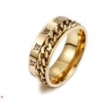 thumbnail image 1 of Anillo De Cadena De Trabajo Giratorio De Acero Inoxidable De 8 Mm Para Hombres , Banda De Meditación De Números Romanos , Joyería Masculina , Tamaño 6-12 Gao Jiahui  unisex, 1 of 2