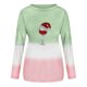 thumbnail image 3 of Pntutb Mujeres Moda O-cuello Navidad Mangas largas tops Blusa Gradiente Sudadera Pntutb Pntutb-2398, 3 of 6