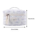 thumbnail image 2 of Bolsa de maquillaje floral para mujer gran capacidad acolchada estética suave para viajes al aire libre, 2 of 9