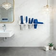 thumbnail image 4 of Noehoiugi Acrylic Wall Mounted Hair Dryer Holder – Bathroom Organizer Storage Rack For Styling Tools And Hair Accessories, 4 of 6