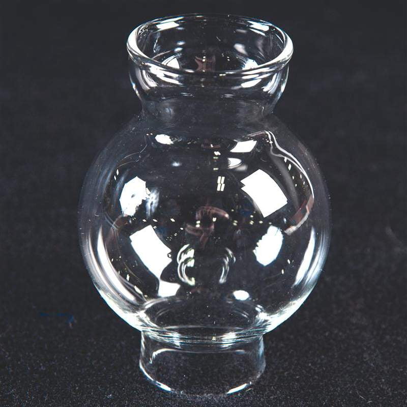 Clear Glass Lamp Chimney, Replacement Hurricane Globe Measures 1 5/16 Inch Diameter Base x 3 3/8