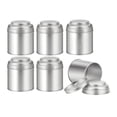 thumbnail image 1 of DOLITY 6x Tea Tin Canisters Easy to Clean Round Metal Loose Leaf Storage Containers Silver Canisters, 1 of 7