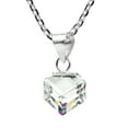 thumbnail image 2 of AeraVida Gleaming Rainbow Crystal Cube Prism .925 Sterling Silver Pendant Necklace, 2 of 6