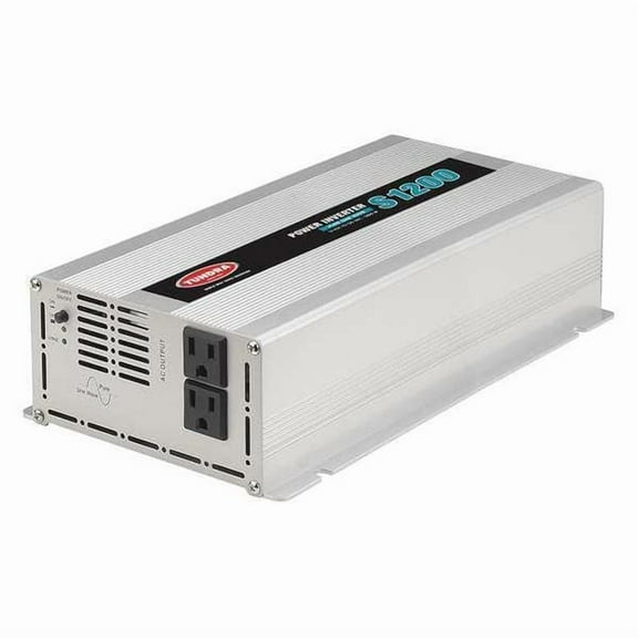 Power Inverter, Pure Sine Wave, 2,400 W Peak, 1,200 W Continuous, 2 Outlets