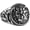 Silver, variant on Men's Vintage Stainless Steel Ring Lion Head Shield Biker Gold/Silver/Black