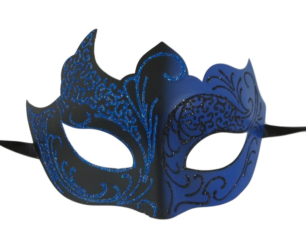 Dark Blue Black Unique Venetian Mask Masquerade Mardi Gras - Walmart.com