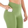 thumbnail image 5 of AINIYS Women's High-Waisted Flare Yoga Pants with Pockets Stretchable Functional Trousers for Fitness Daily Wear Dance Activities Green S, 5 of 6
