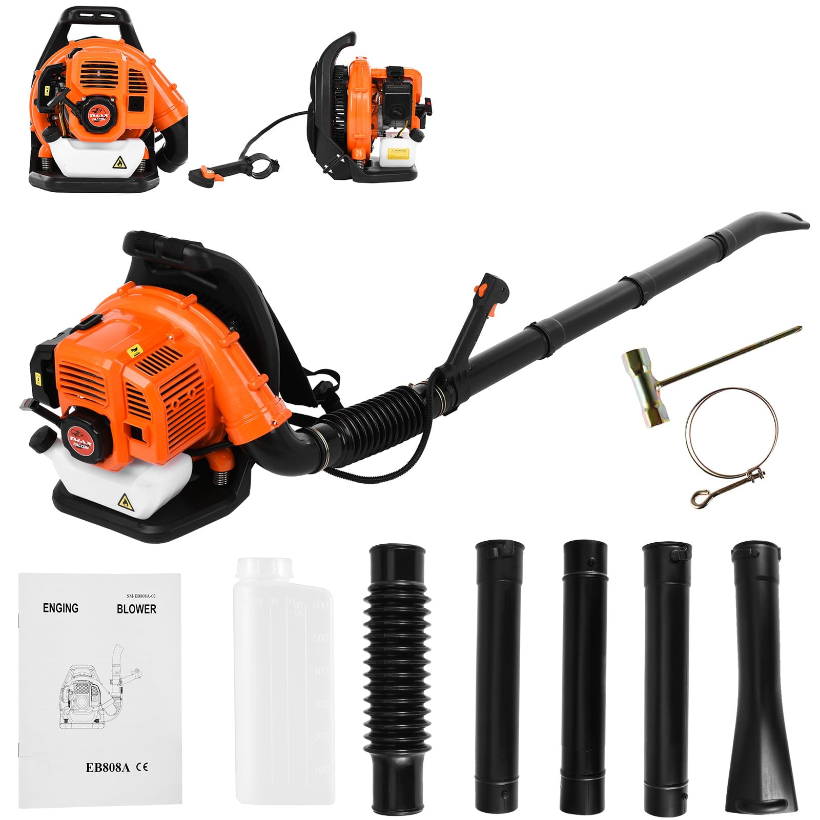 2.3Hp High Performance Gas Powered Back Pack Leaf Blower 2Stroke 63cc