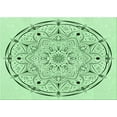 thumbnail image 1 of Ahgly Company Machine Washable Indoor Rectangle Transitional Mint Green Area Rugs, 5' x 7', 1 of 7