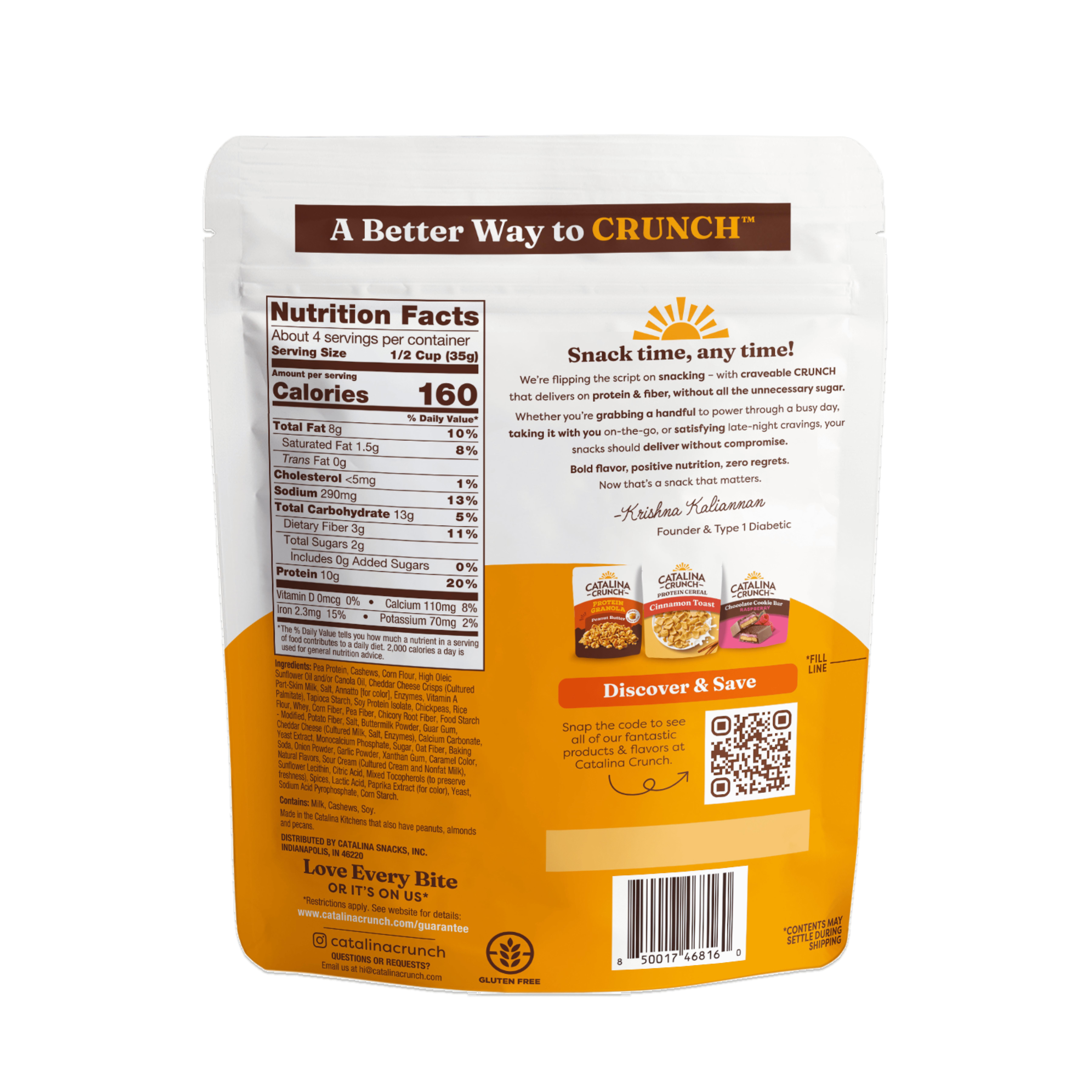 (3 pack) Catalina Crunch Protein Snack Mix, Cheddar, 5.25 oz