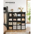 thumbnail image 3 of DIY 16 Cube Storage Organizer Shelf Closet Cubbie Storage Bookcase for Bedrrom Living Room Black, 3 of 10