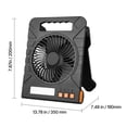 thumbnail image 2 of KFFKFF 10000mAh Solar Rechargeable Fan with LED Light, 7-Inch Portable Cordless Fan with Foldable Solar Panel, 4 Speeds & Timer, USB-Powered for Camping, Tents, Worksites, and Office Use, 2 of 9