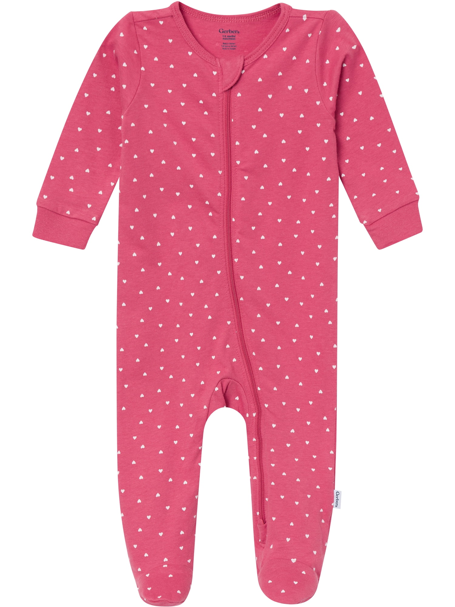 Gerber Baby Neutral Sleep N´ Play 2-Way Zipper Footed Pajamas, 4-Pack, Sizes, Newborn - 6/9 Months