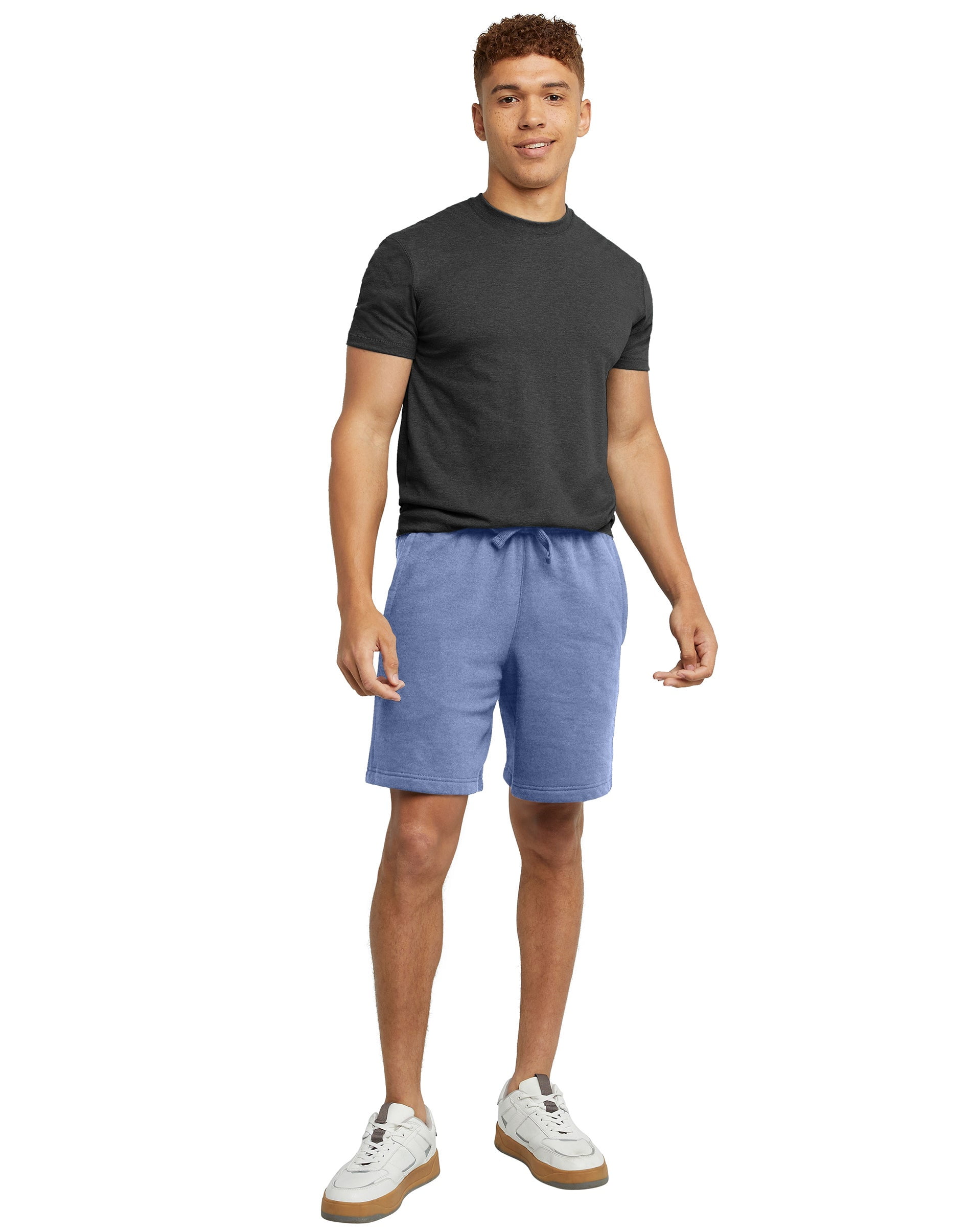 Hanes Men's Gym Fleece Sweat Shorts with Pockets, Midweight Soft