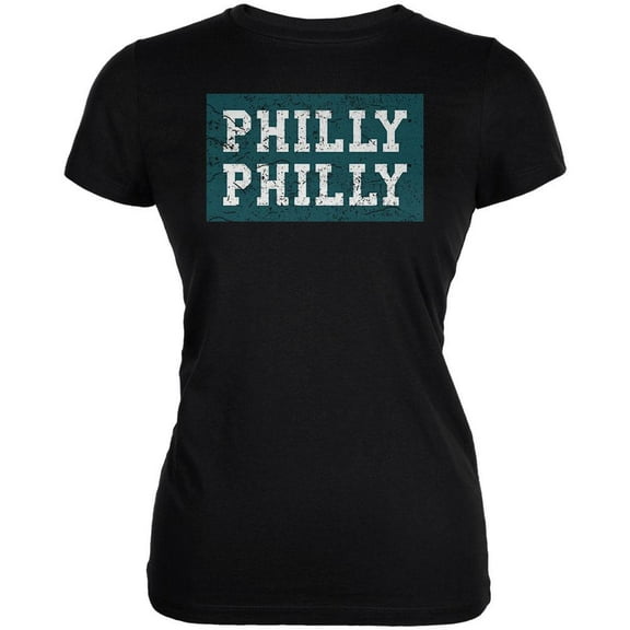 Philly Philly Juniors Soft T Shirt Black X-LG