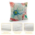 thumbnail image 4 of ONETECH Floral Outdoor Lumbar Throw Pillow Covers Pink Green Colorful Lotus Flower Decorative Lumbar Pillows for Garden Porch and Patio Furniture, 4 of 5