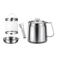 thumbnail image 2 of jifeng Oil Strainer Pot Cooking Oil Keeper Multiuse Frying Basket Deep Fryer Set 2L, 2 of 9