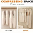 thumbnail image 6 of Space Saving Hanging Garment Bag with Self Compression Zipper, Upgrade Dust Cover Clothes Bags for Down Coat, Closet Organizers Heavy Duty Garment Bag Winter Coat Storage, 6 of 6