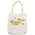 thumbnail image 1 of Fall Tote Bag, Branch Pale Autumn Leaves and Birds Natural Change in Season Summertime Print, Cloth Linen Reusable Bag for Shopping Books Beach and More, 16.5" X 14", Cream, by Ambesonne, 1 of 2