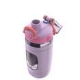 thumbnail image 4 of bubba Kids Flo Water Bottle, 16 oz (473 ml), Wide Mouth, Silicone Sleeve, Push Button Lid, Lavender/Frost, 4 of 5