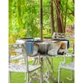 thumbnail image 3 of nqOlkjepod Cute Brown Puppy Outdoor Tablecloth with Umbrella Hole & Zipper, Modern Dog Cartoon Watercolor Round Table Cover 60 Inch, Dining Waterproof Table Cloth Protector for Patio/Party/Picnic, 3 of 7