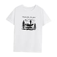 thumbnail image 3 of Camiseta de manga corta para mujer, camiseta de recuerdo con cuello redondo para viaje, uso diario, oficina M, 3 of 7