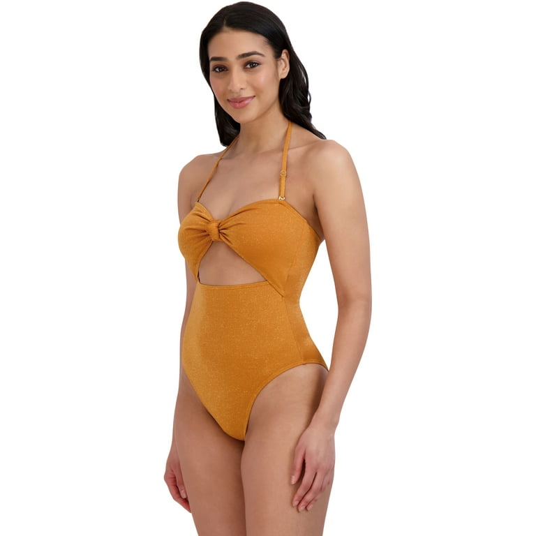 Knotted bandeau best sale one piece swimsuit
