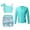 Mint Green, variant on Jhaoyu Kids Girls Rash Guard Swimsuit Long Sleeve Swim Top with Tankini Bikini Bathing Suit Beachwear Black 12