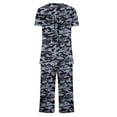 thumbnail image 6 of Frostluinai Women's Pajama Set Button up Short Sleeve Top and Capris 2 Piece Lounge Sets Camo Print Summer Ladies Pjs Outfits with Pocket, 6 of 6